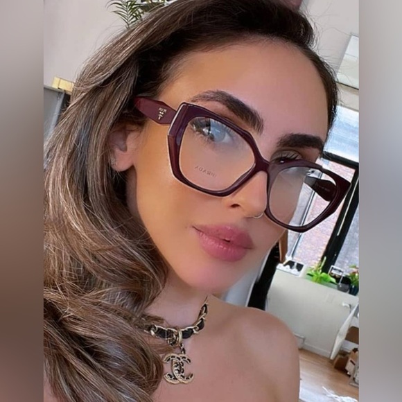 💯- New Authentic Prada PR 18WV VIY1O1 52 - Garnet Eyeglasses - Picture 9 of 17